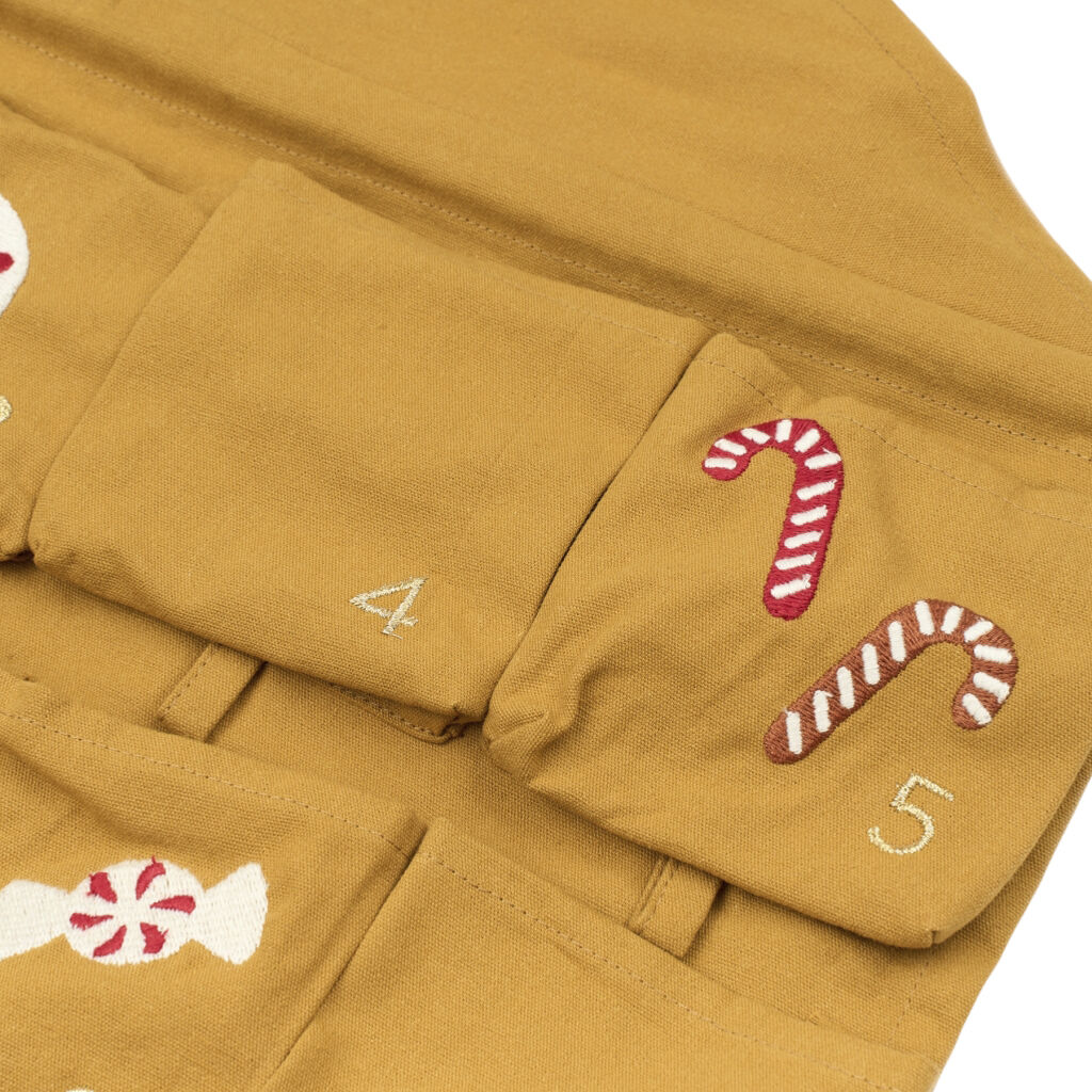 Wall Calendar - Nostalgia embroidery - Ochre