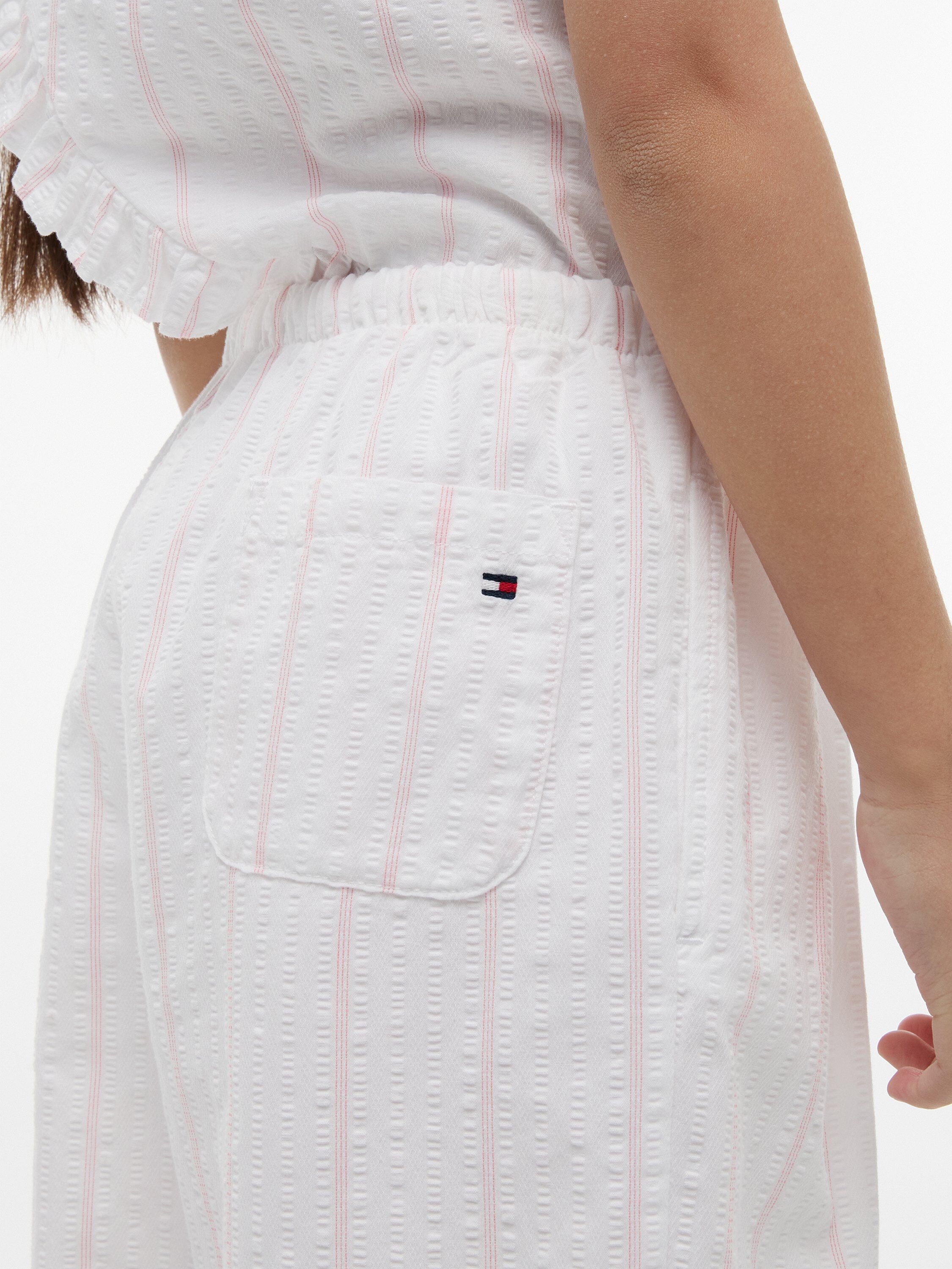 Seersucker Drawstring Culottes