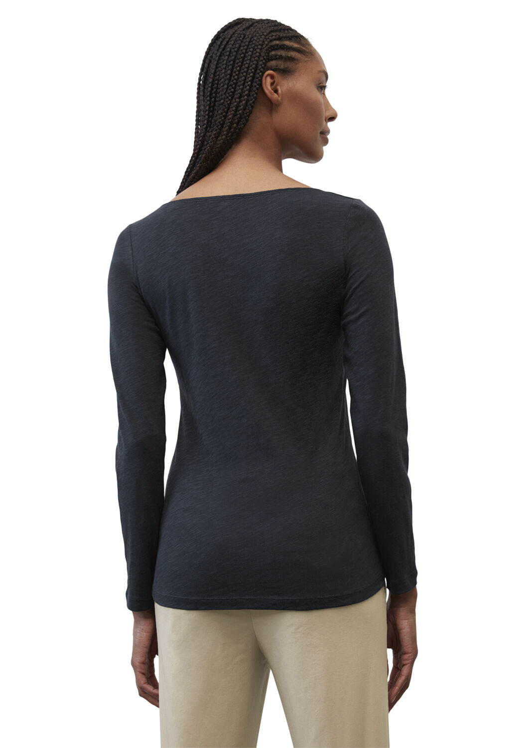 T-shirt, long sleeve, boat neck