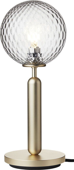 Miira Table, brass / optic clear