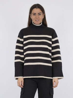 Fanning Stripe Knit Blouse