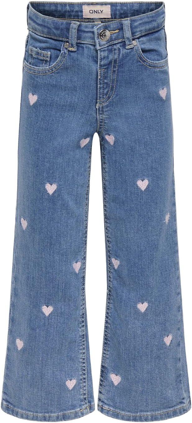 KMGJUICY WIDE LEG HEART EMB JEANS N