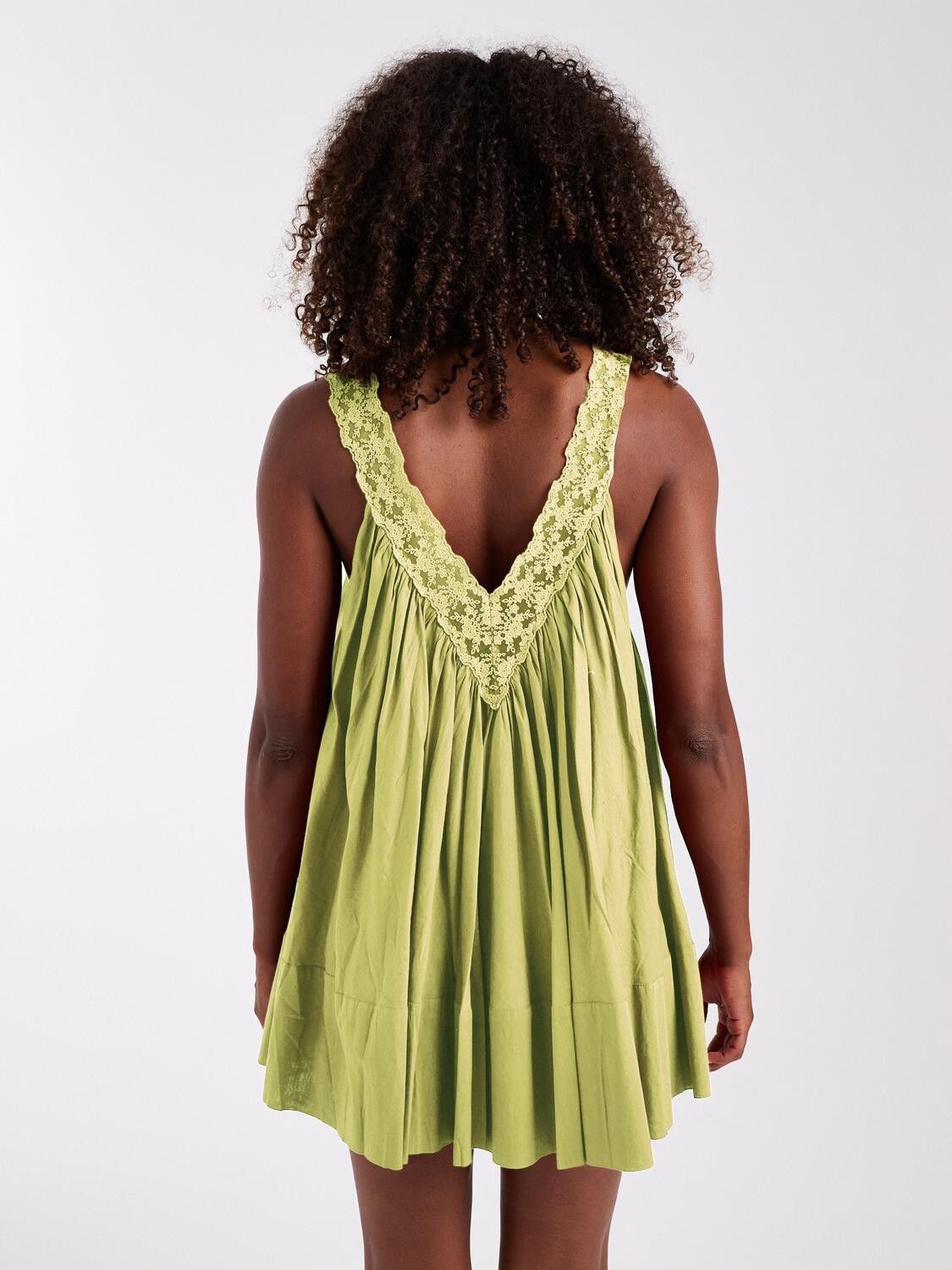 TSSOPHIE DEEP V MINI DRESS WVN