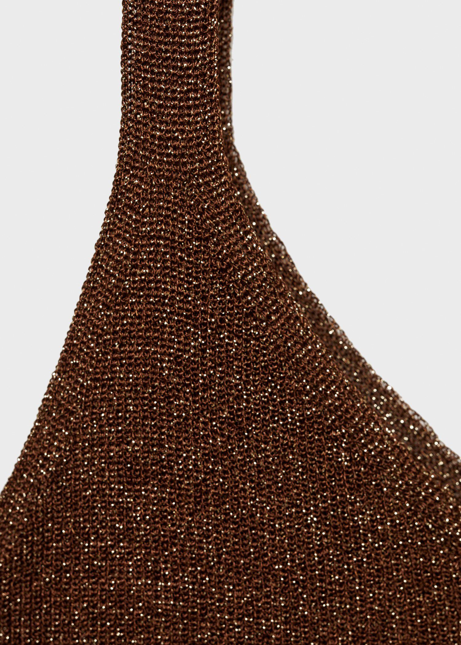 Lurex knitted V-neck top