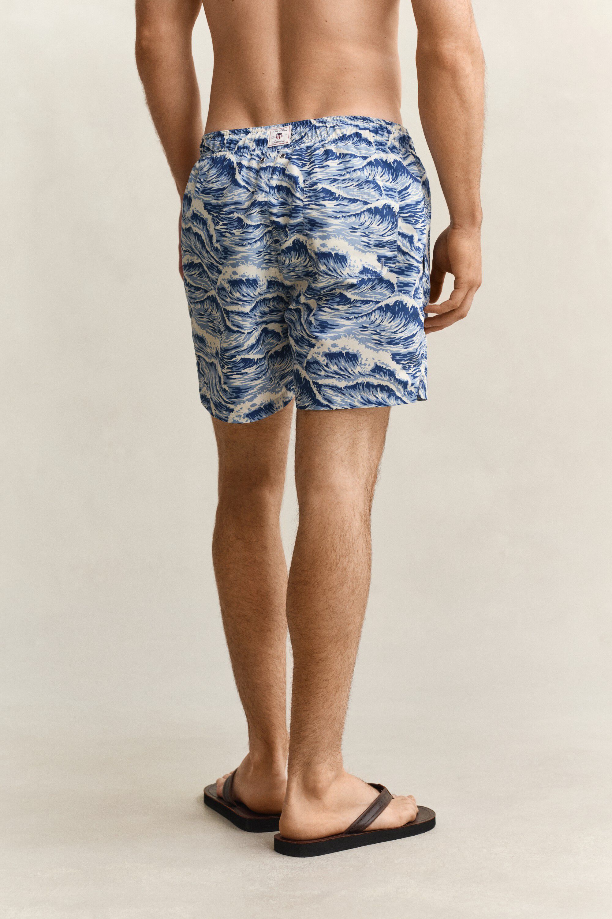 WAVES PRINT SWIM SHORTS