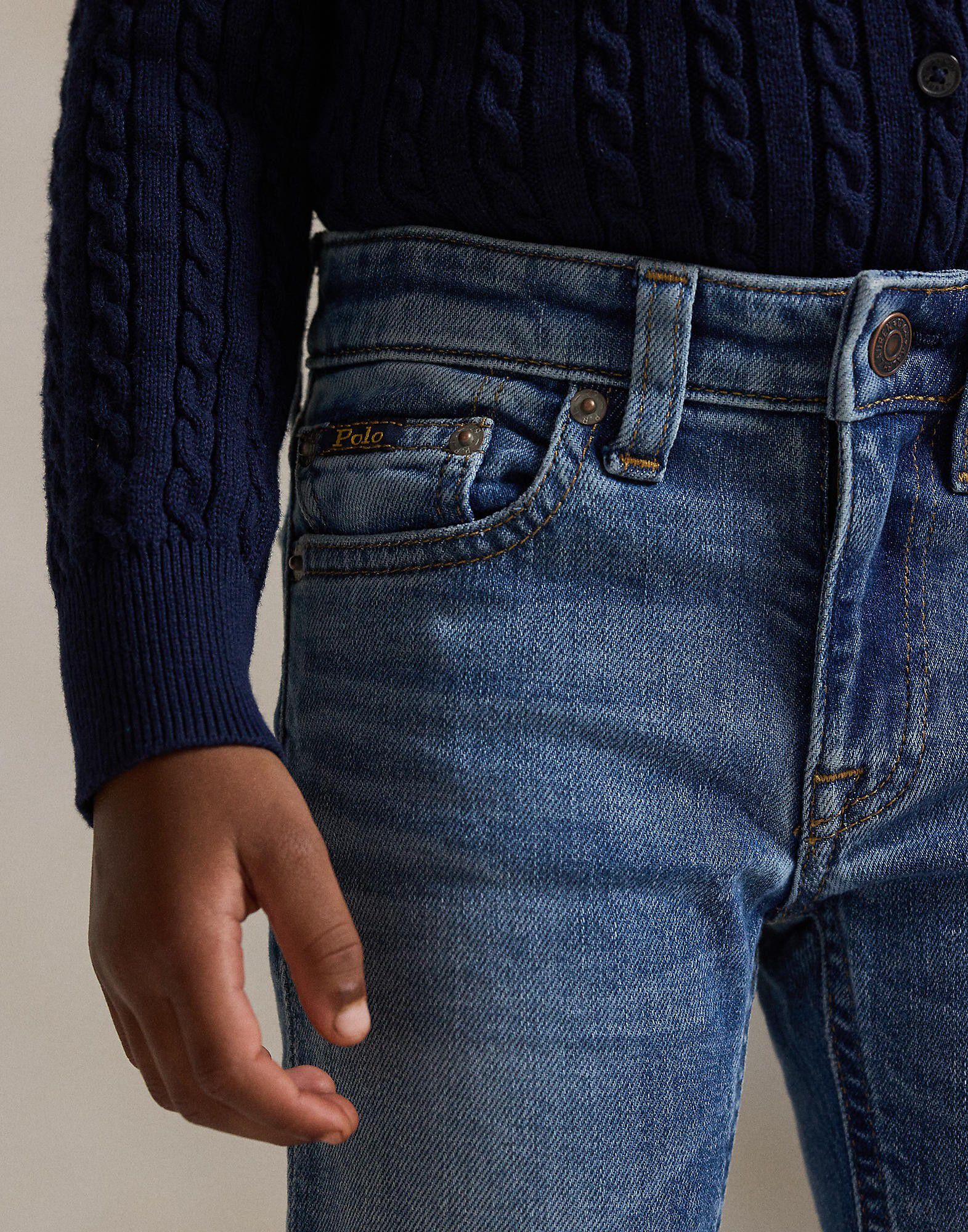 Flared Indigo Denim Jean