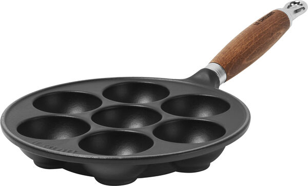 Æbleskivepande i Støbejern 20cm Matte Black
