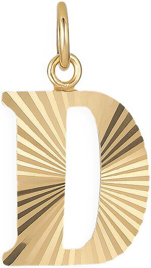 Reflection Letters, gold-plated sterling silver-D