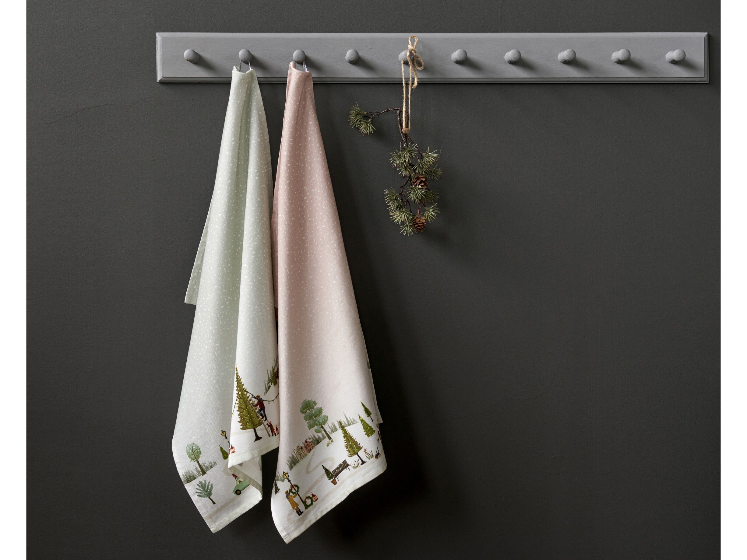 Viskestykke Vinter 70 x 50 cm Woodrose