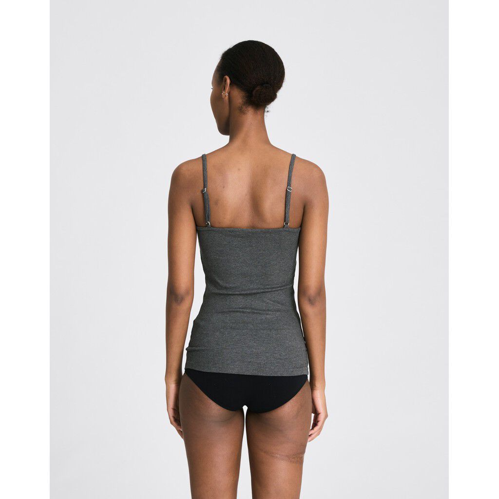 Cecilie Viscose Stretchable Strap Top 2x2 Rib