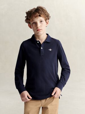 Shield LS Pique Polo Shirt