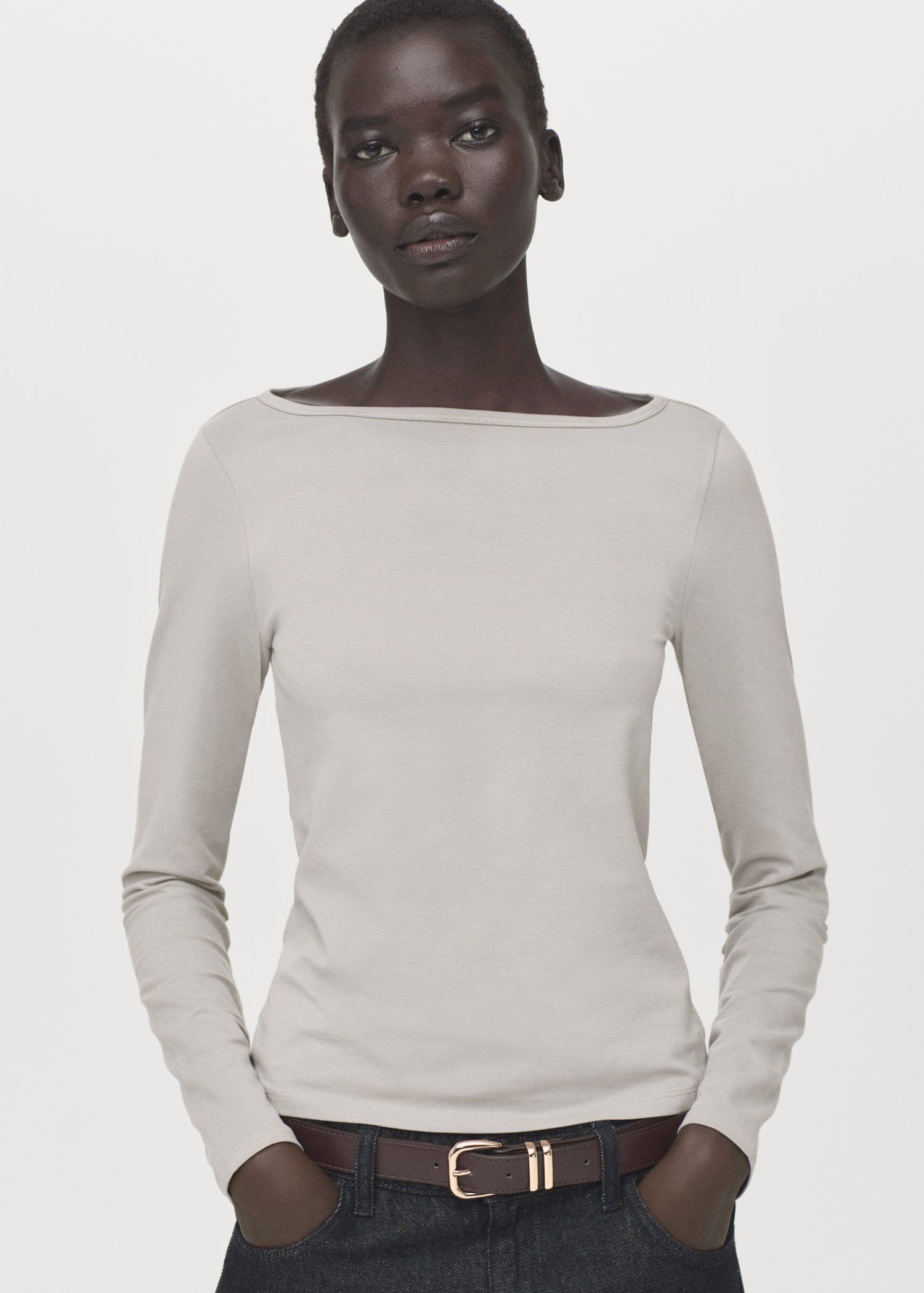 Long sleeve cotton t-shirt