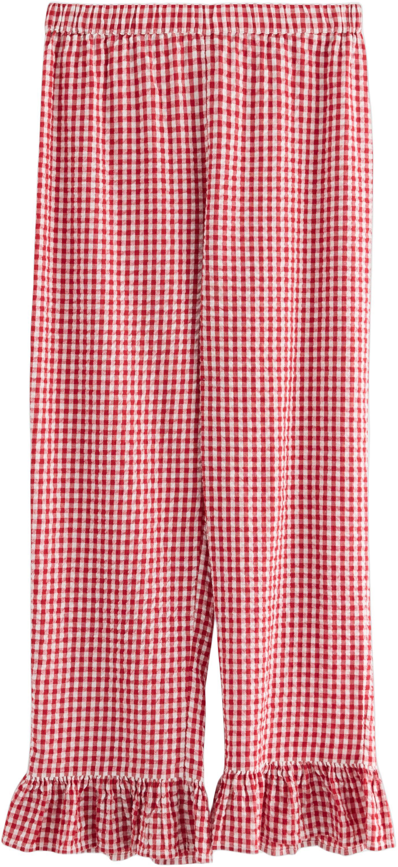 Pyjama trousers in soft seersucker