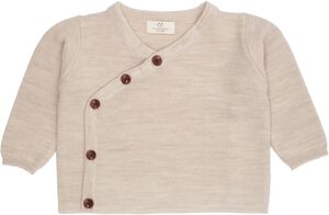 MERINO BABY CROSS-OVER CARDIGAN IN GARTER STITCH