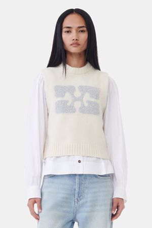 Graphic Wool Mix Vest