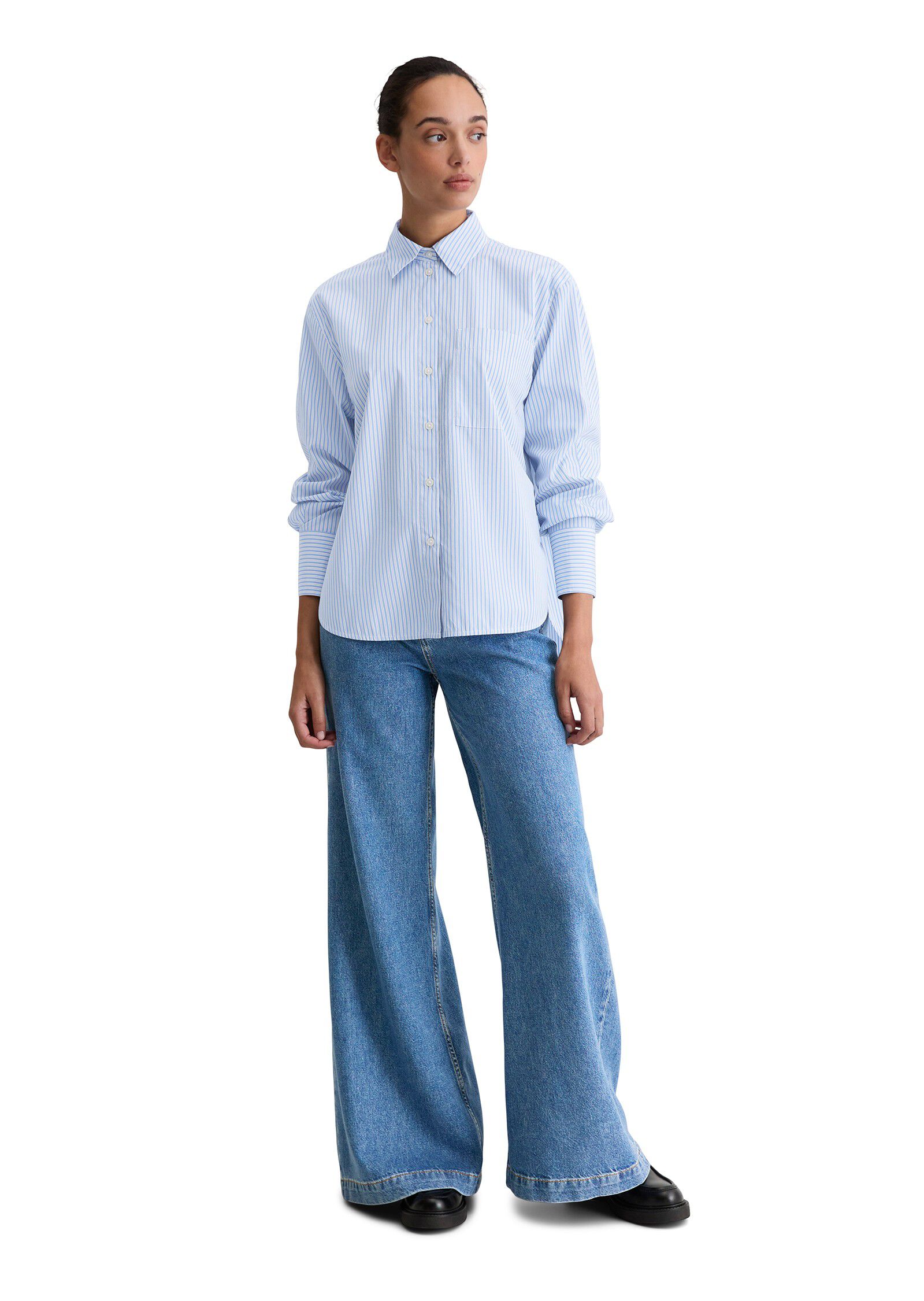 Blouse, oversized fit, long kimono