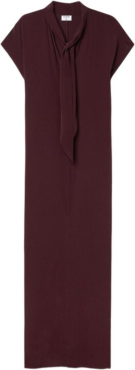 long tie-neck dress