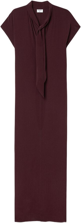 long tie-neck dress