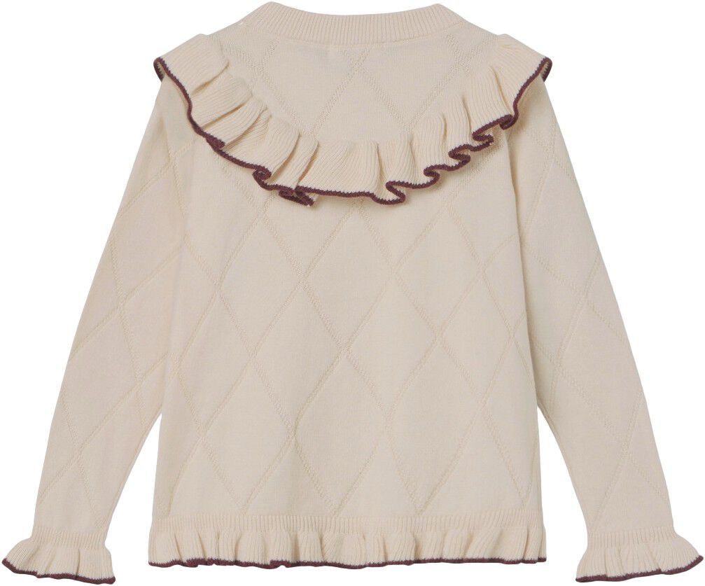 NOVA EMBR. RUFFLE CARDIGAN