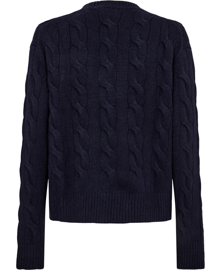 Cable-Knit Wool-Cashmere Sweater
