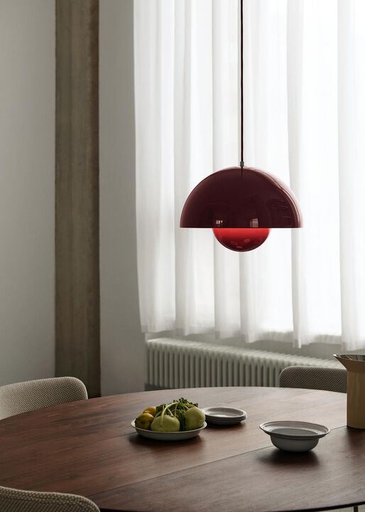 Flowerpot Pendant VP7, Vermilion Red