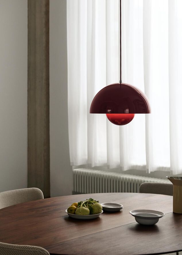 Flowerpot Pendant VP7, Vermilion Red