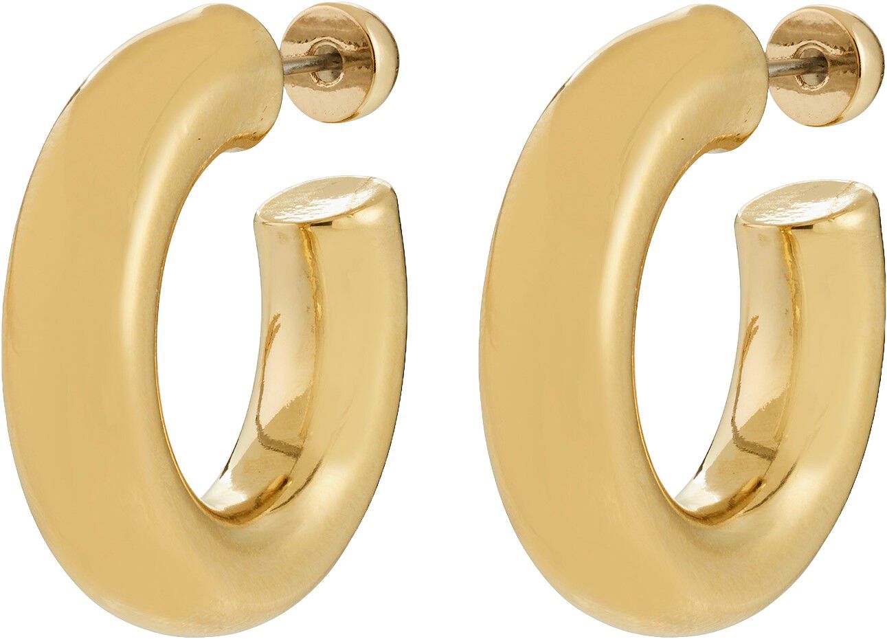 PHASE large hoops gold-plated