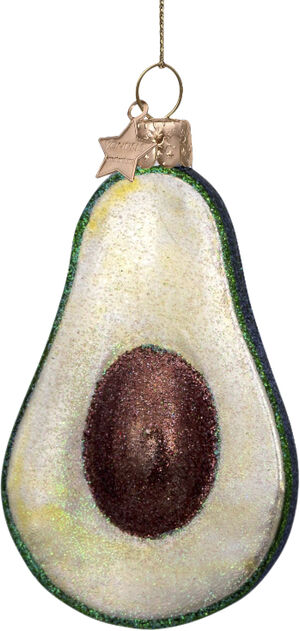 Ornament glas grøn avokado VONDELS