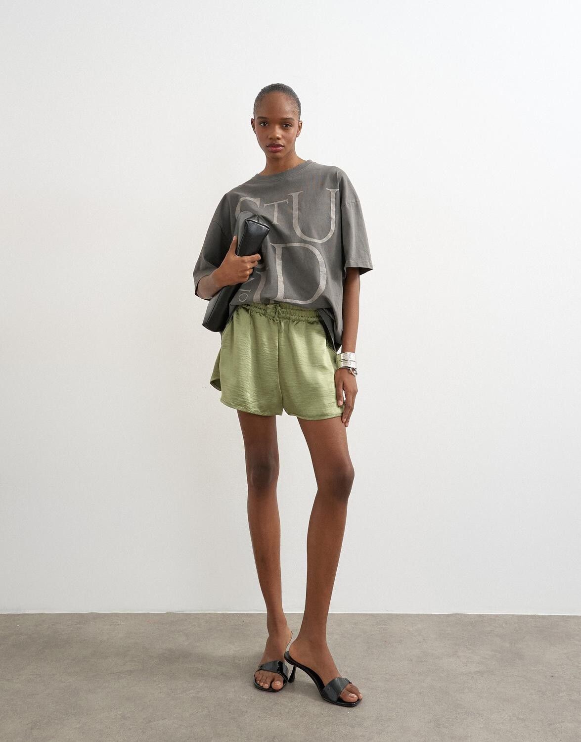 TSCILLE SATIN SHORTS WVN