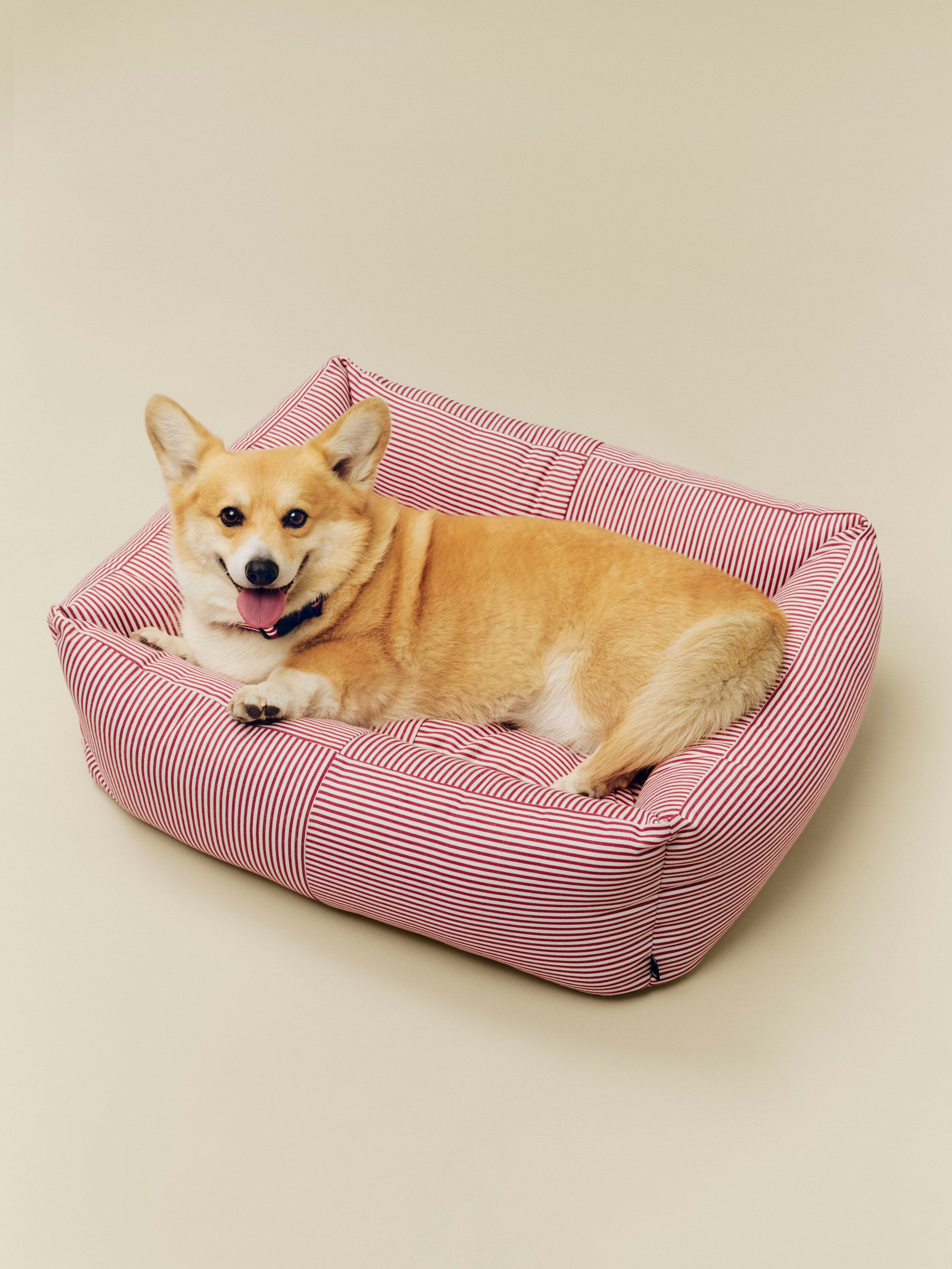 HAY Dogs Bed Zip-Medium-Red and whi