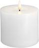 Moods & More - LED Pillar Candles, Silk, Melted, Classic whi