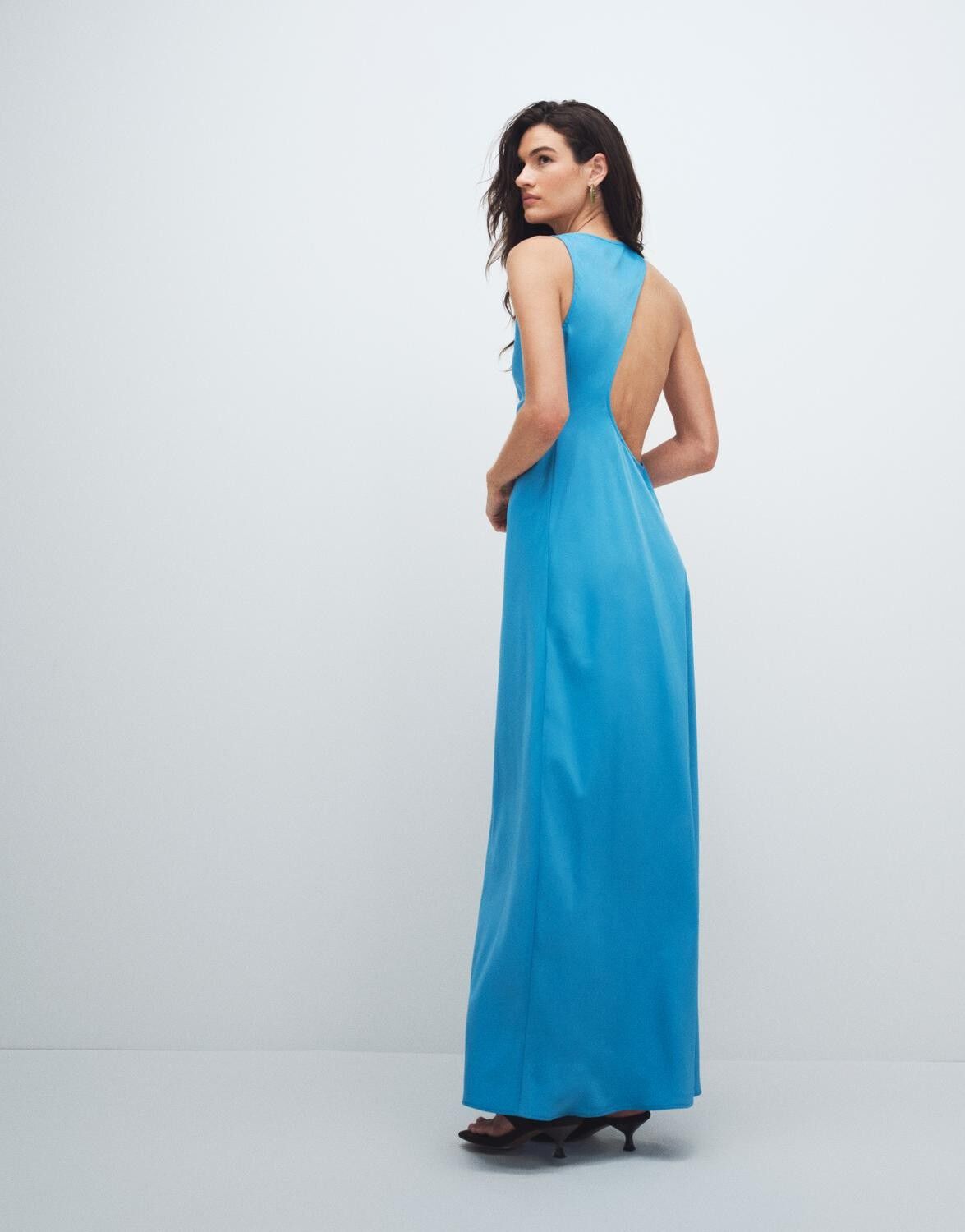 TSNANA BEADED NECK MAXI DRESS WVN