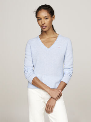 SOFT WOOL V-NK LS SWEATER