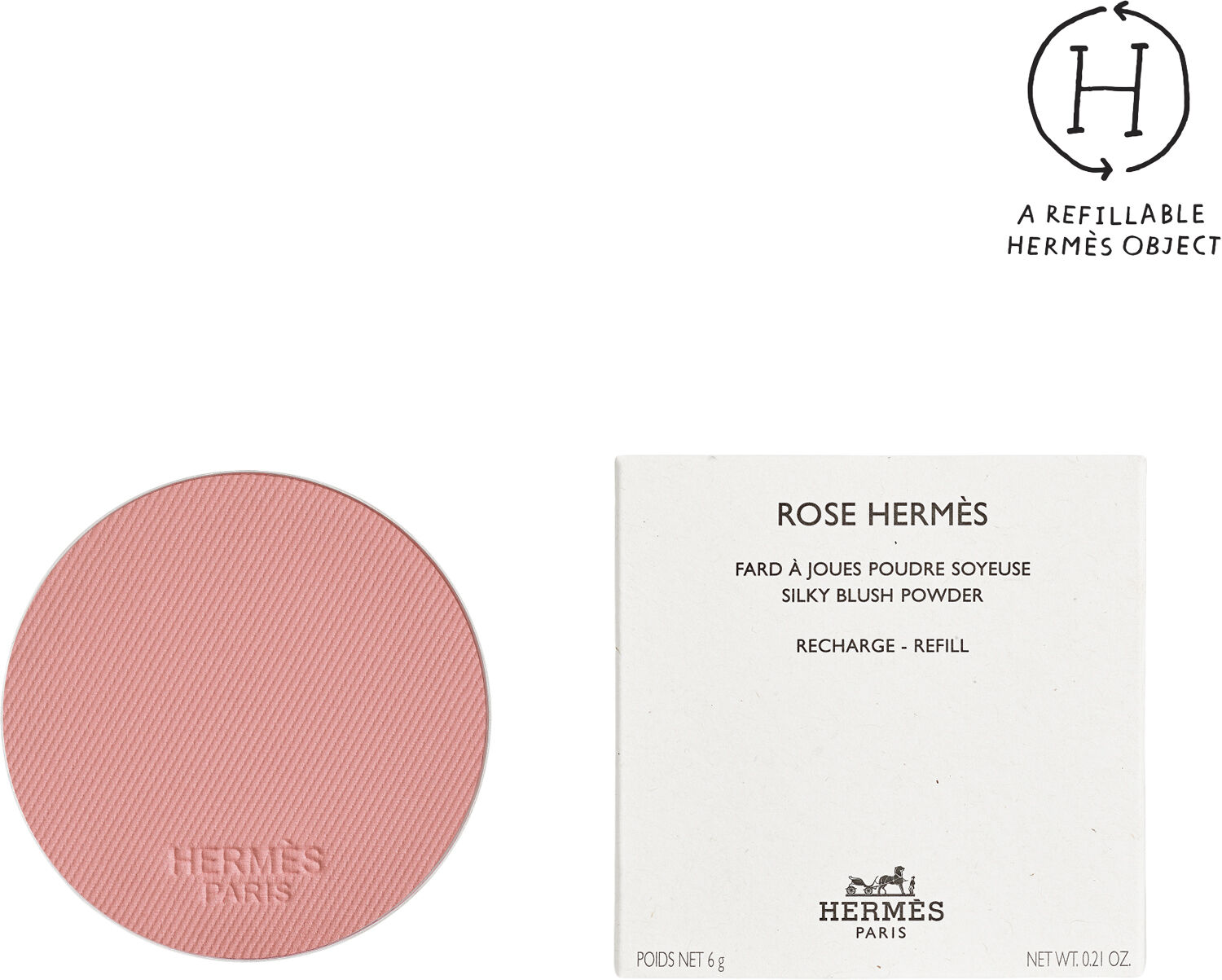 Rose Herm&egrave;s Silky Blush Powder Refill