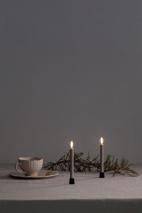 Light Candleholder mini taper, Matte Black, 2-pack, 2,3x2,3