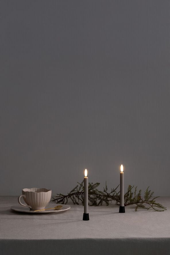 Light Candleholder mini taper, Matte Black, 2-pack, 2,3x2,3