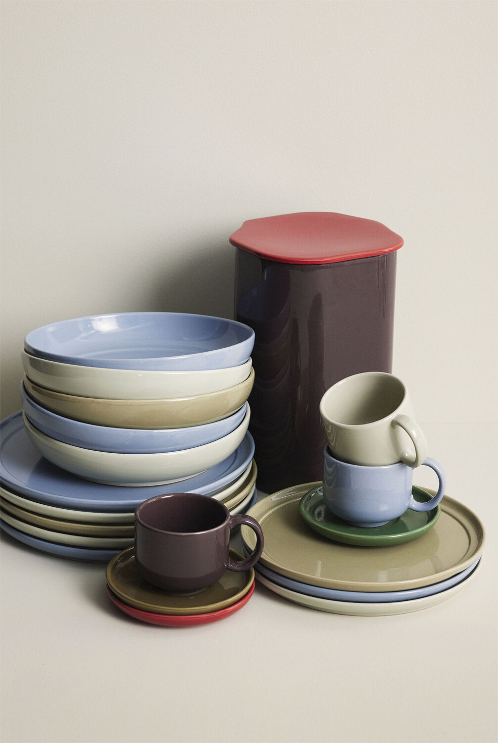 Amare Opbevaring med l&aring;g Large Burgundy/R&oslash;d