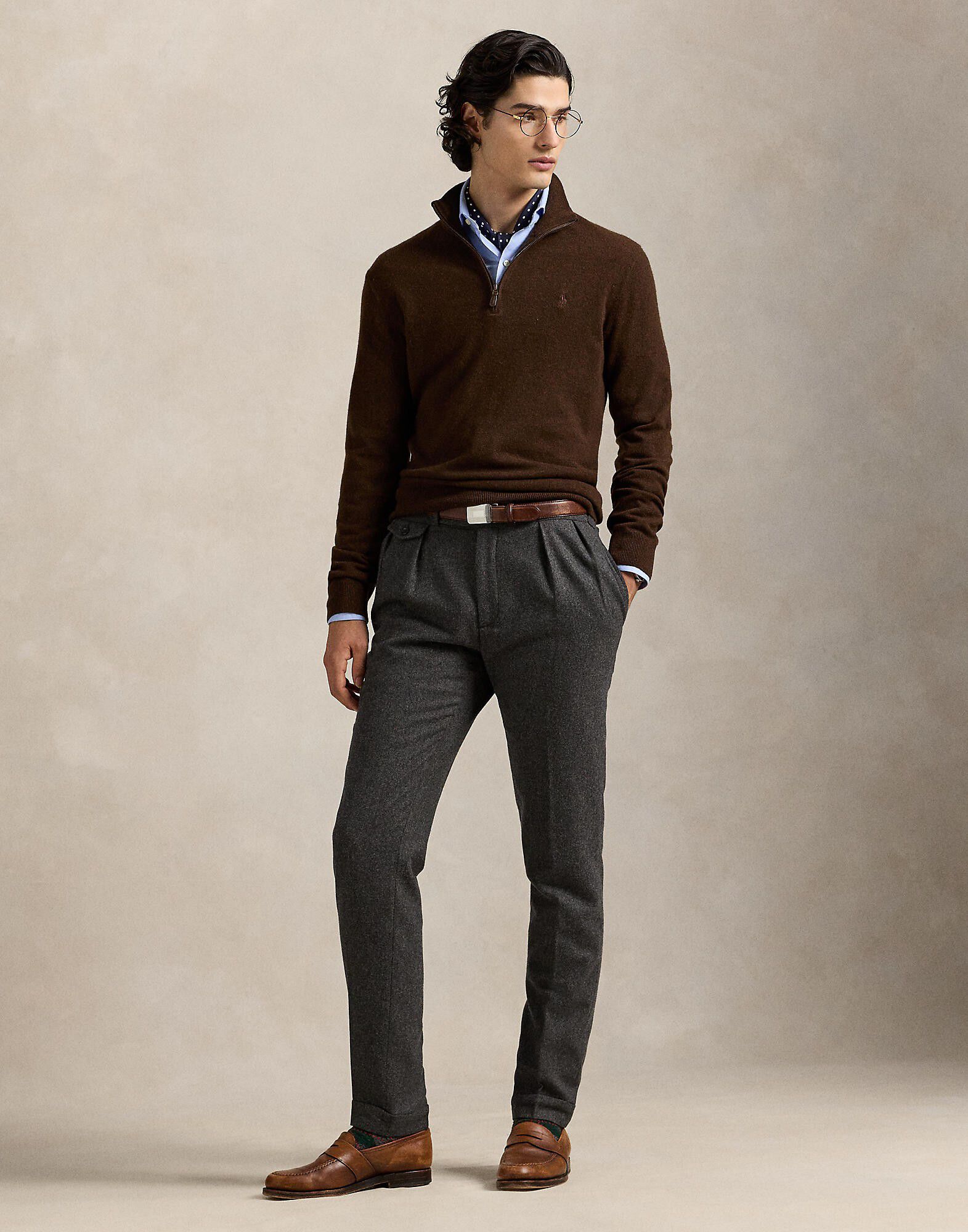 Wool Quarter-Zip Sweater