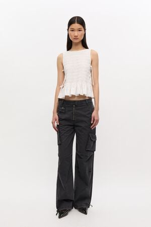 Washed Cotton Twill Pants