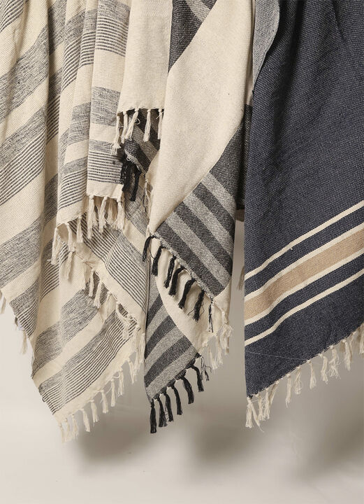 Plaid, Bandeau-Natur/Sort, 130x180 cm