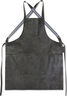Læderforklæde Suspender Serie Apron Vintage Grey