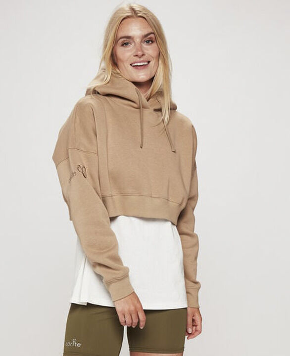 Oversized Crop hættetrøje