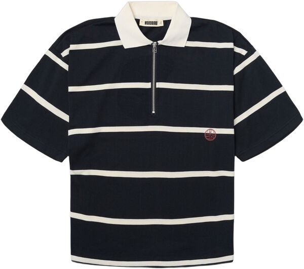 Hiro S/S Stripe Zip Polo