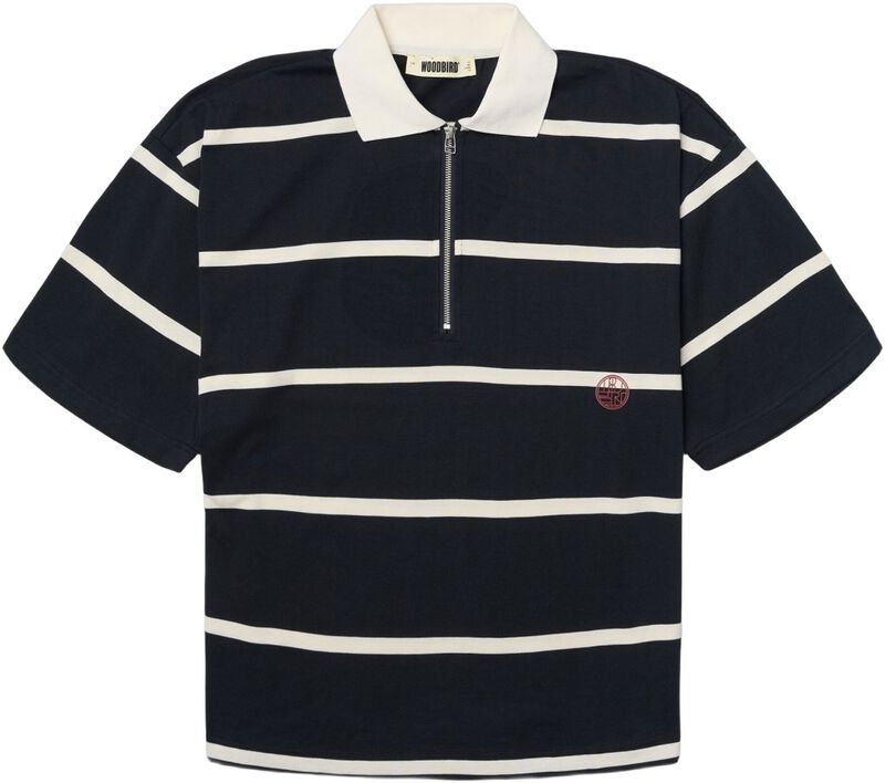 Hiro S/S Stripe Zip Polo