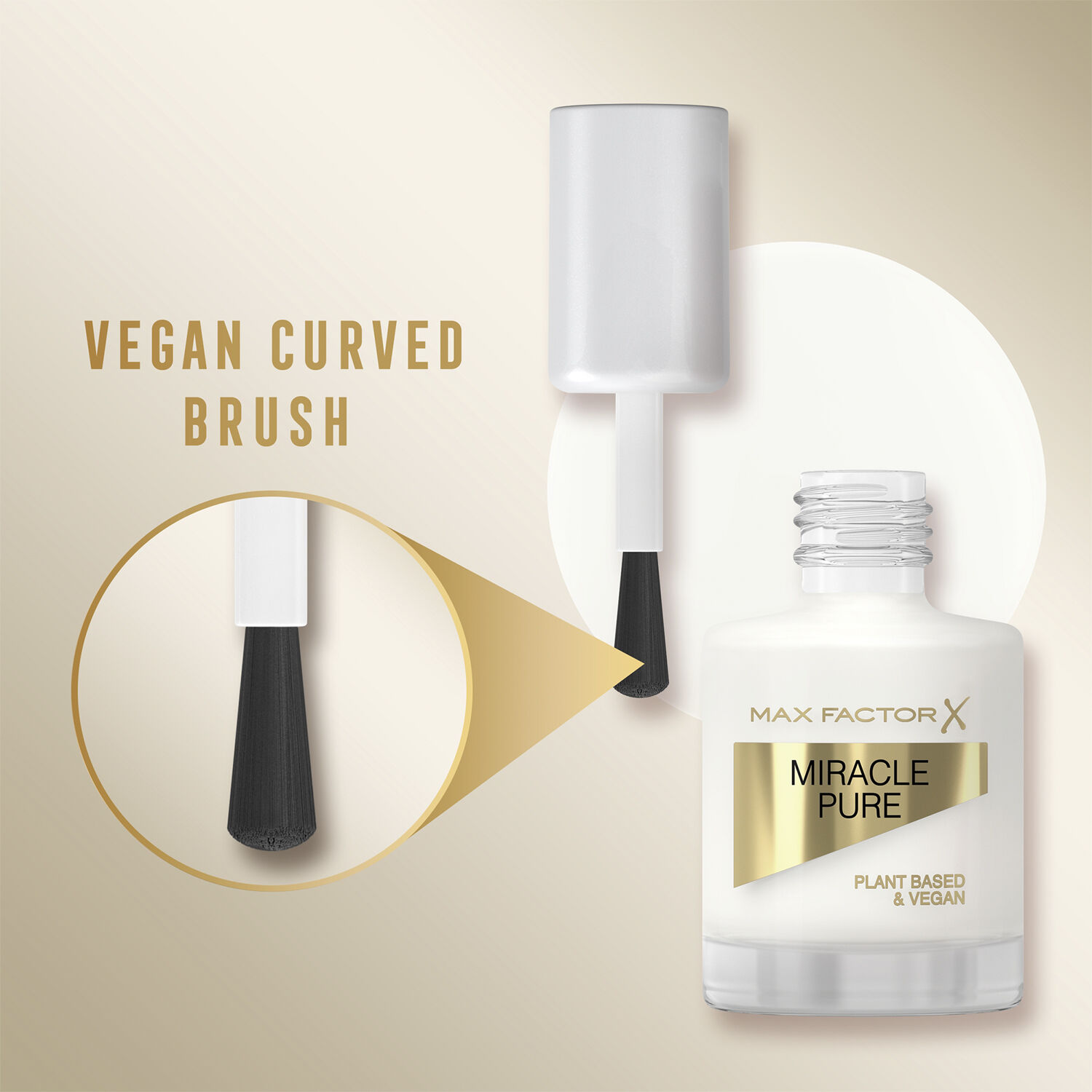 Max Factor Miracle Pure Nail Polish, 155 Coconut Milk, 1. 85 g