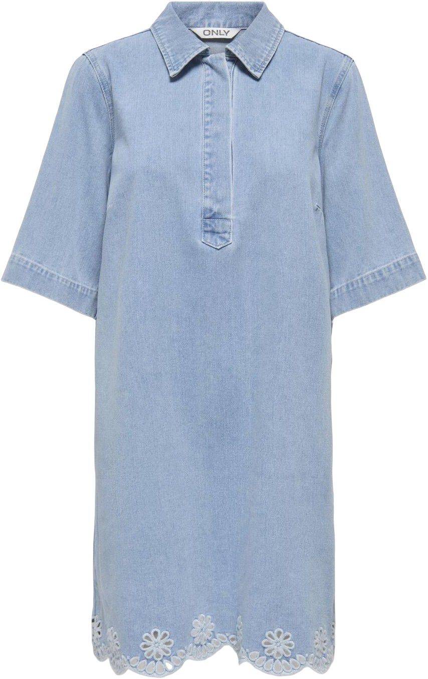 ONLBELLE SS HALF PLACKET DNM DRESS