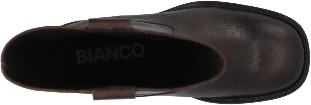 BIAMARY Mid Pull On Boot Pull Up Leather