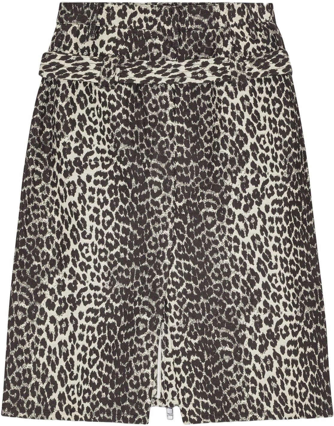 Cotton Tweed Midi Skirt