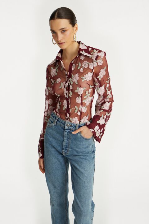 MESH FITTED SHIRT