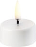 LED tealight 400~ battery incl. , White plain, 3,9x2,1 cm